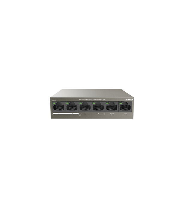 Tenda TEF1106P-4-63W 6-Port 10/100M Desktop Switch with 4-Port PoE
