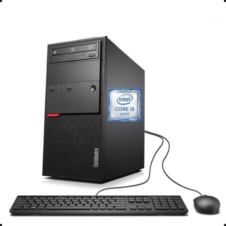 Lenovo ThinkCentre M900 Tower Computer, Core i5-6th Gen , 8GB DDR4, 256GB SSD, 2GB DDR3 AMD Graphics Windows 10 Pro 64-bit With Keyboard Mouse
