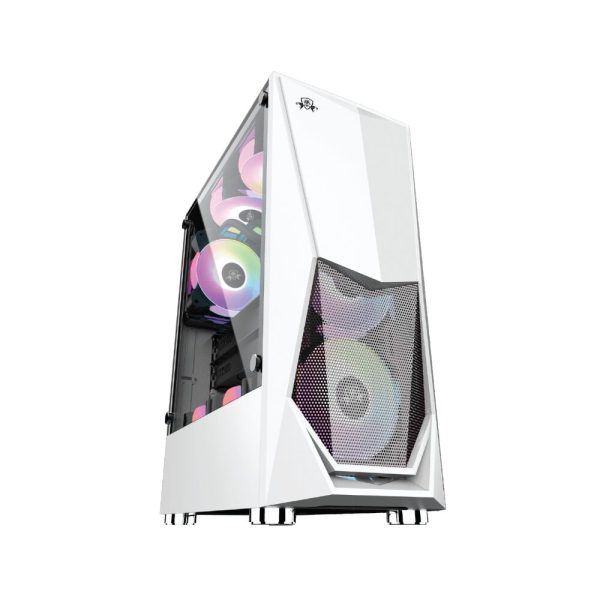 BLAZER White Gaming PC CASE With AA-222 RGB FAN