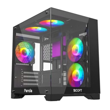 BOOST PANDA Gaming PC CASE BLACK With 3 RGB FAN