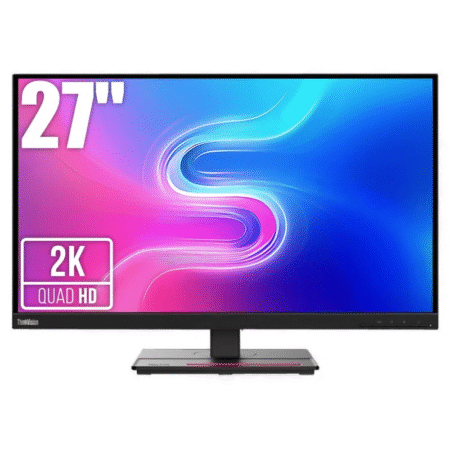 Lenovo ThinkVision P27H-28 27inch - 2K Resolution QHD - LED Borderless Monitor - Glossy Black
